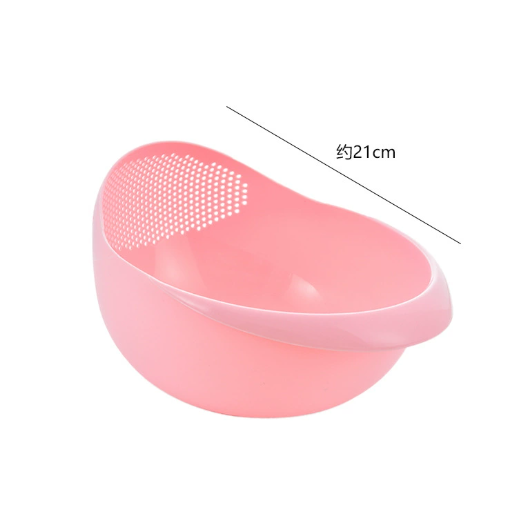 Plastic Fruit & Vegetable Draining Basket — Modern Oversized Colander & Wash Bowl
