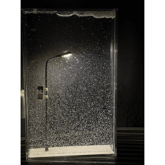 DIY Snowy Night Street Lamp Kit — Handmade Miniature Winter Wonderland Craft Set