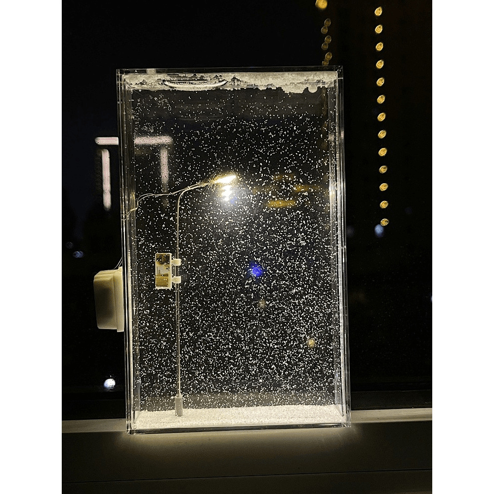 DIY Snowy Night Street Lamp Kit — Handmade Miniature Winter Wonderland Craft Set