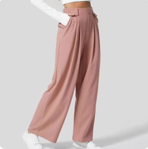 Chic Comfort Women's Casual Trousers with Pockets