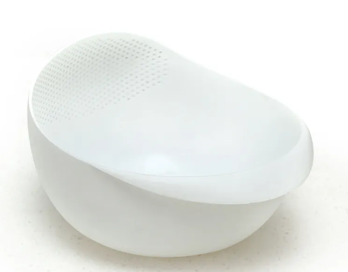 Plastic Fruit & Vegetable Draining Basket — Modern Oversized Colander & Wash Bowl